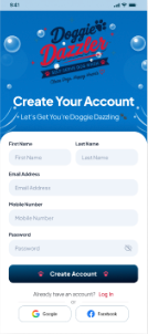 Create account form